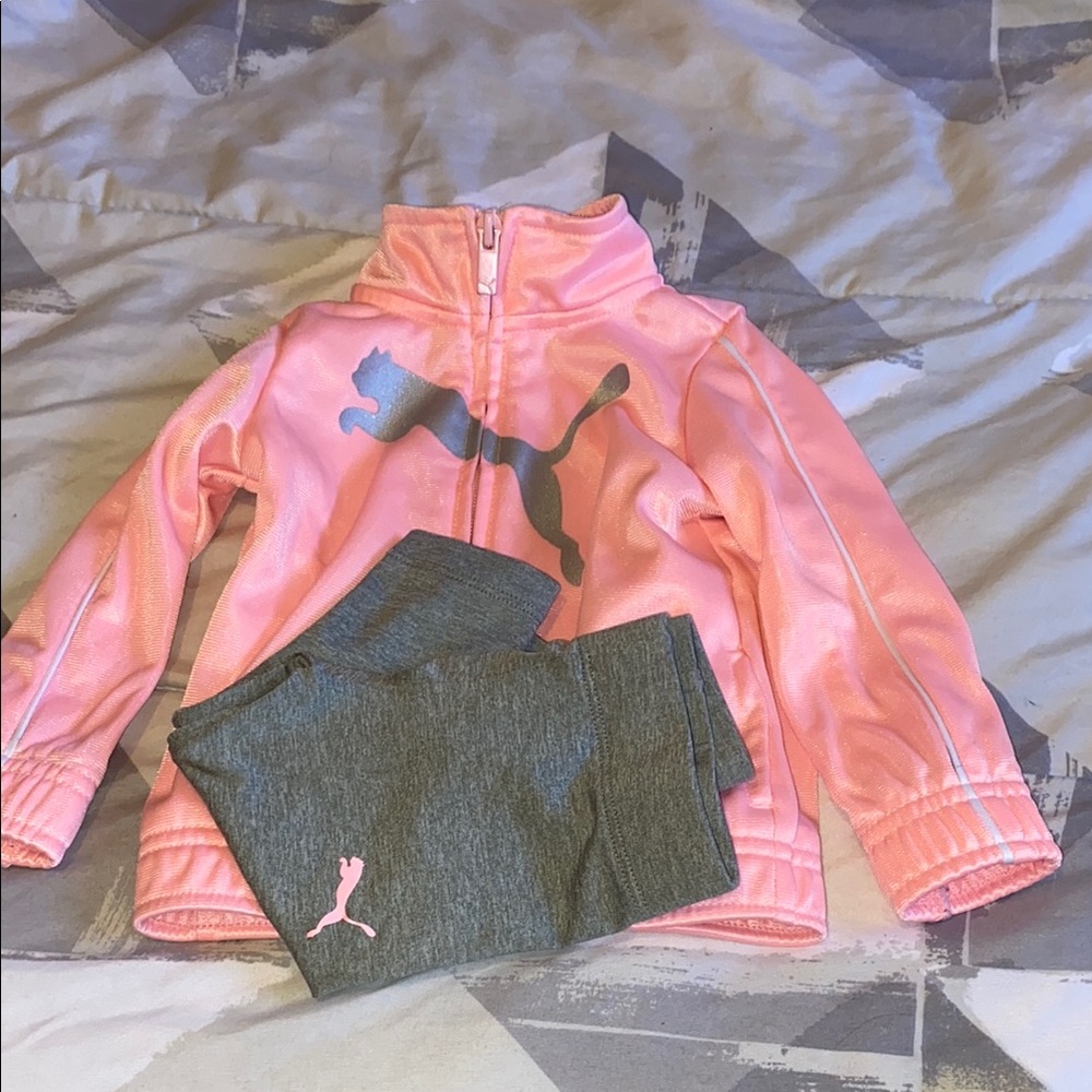 Puma Pink and Gray Matching Set with Comfort and Style